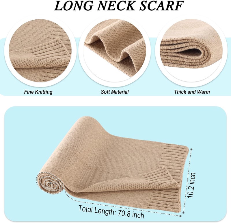 Connectyle 3 PCS Fleece Lined Cold Weather Set, Warm Winter Beanie Hat, Long Scarf and Touchscreen Gloves for Men & Women - Image 3